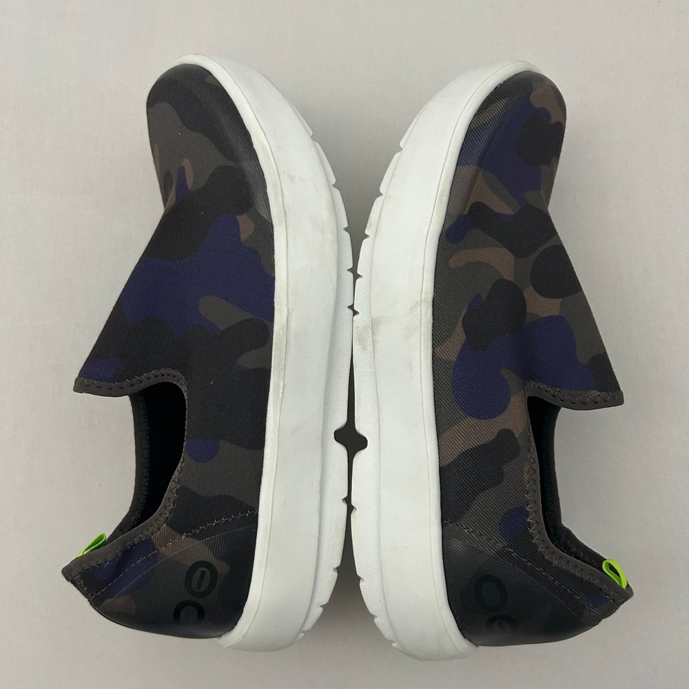 Oofos Oomg Eezee Low Recovery Shoes Gray Camo Womens Size 7 Comfort Slip‎ On - Picture 8 of 9